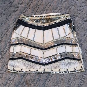 Sequin mini party skirt